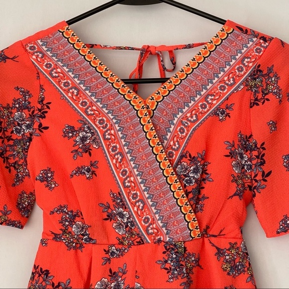 Trixxi Girl Romper Coral size 8 - Picture 5 of 11